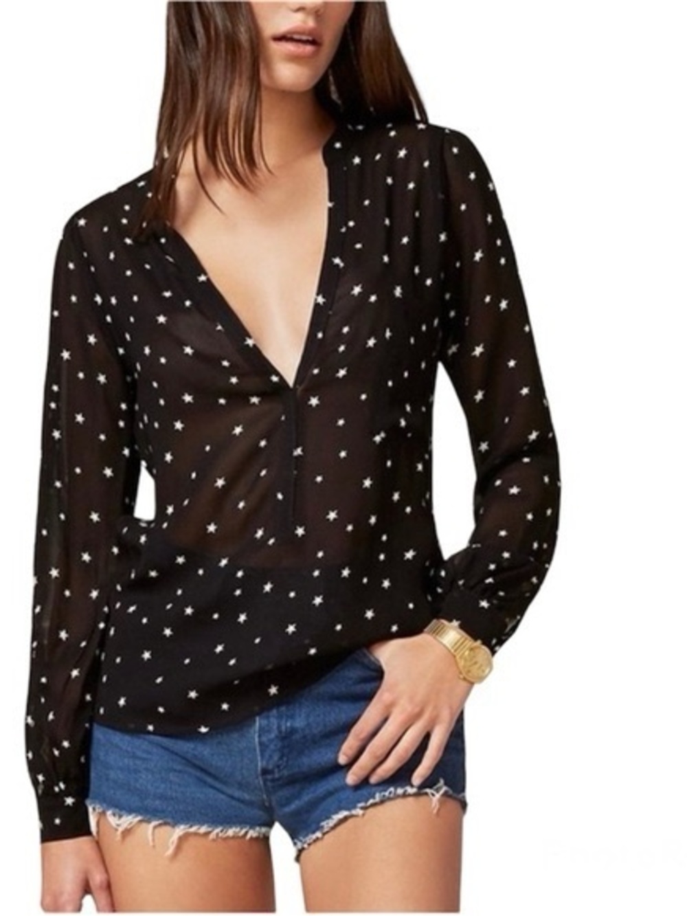 Reformation Antibes Blouse in Stargazer - S